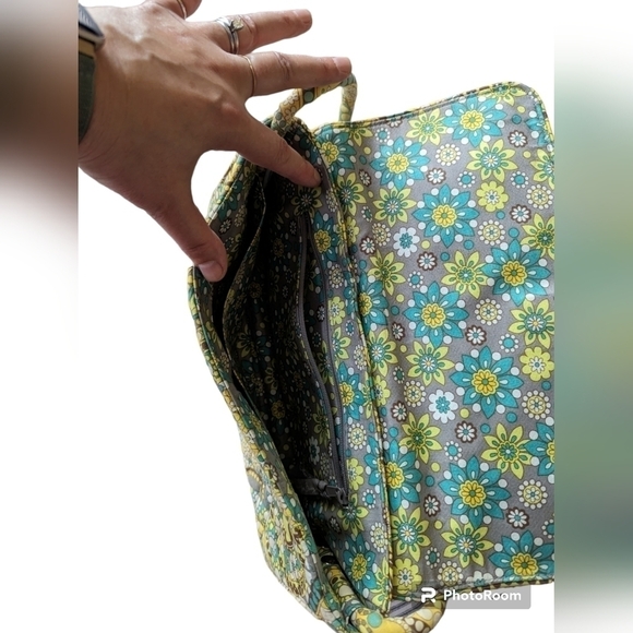 😄 Vera Bradley 2011 Lemon Parfait Small Hand Bag Satchel Purse - Picture 3 of 6